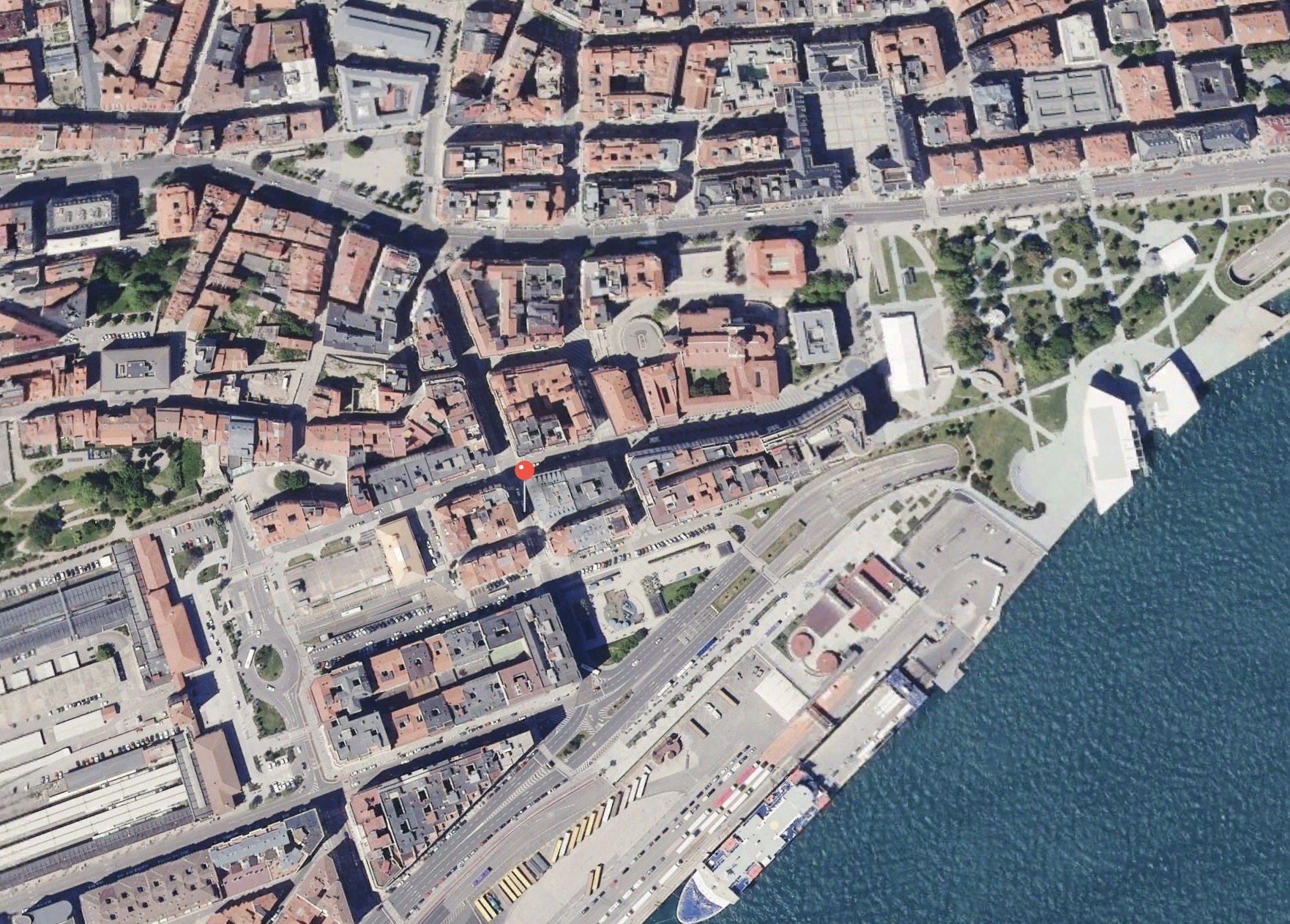 vista aérea de las calles de  Santander Cantabria
